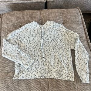 No Boundaries White and Gray Knit Sweater